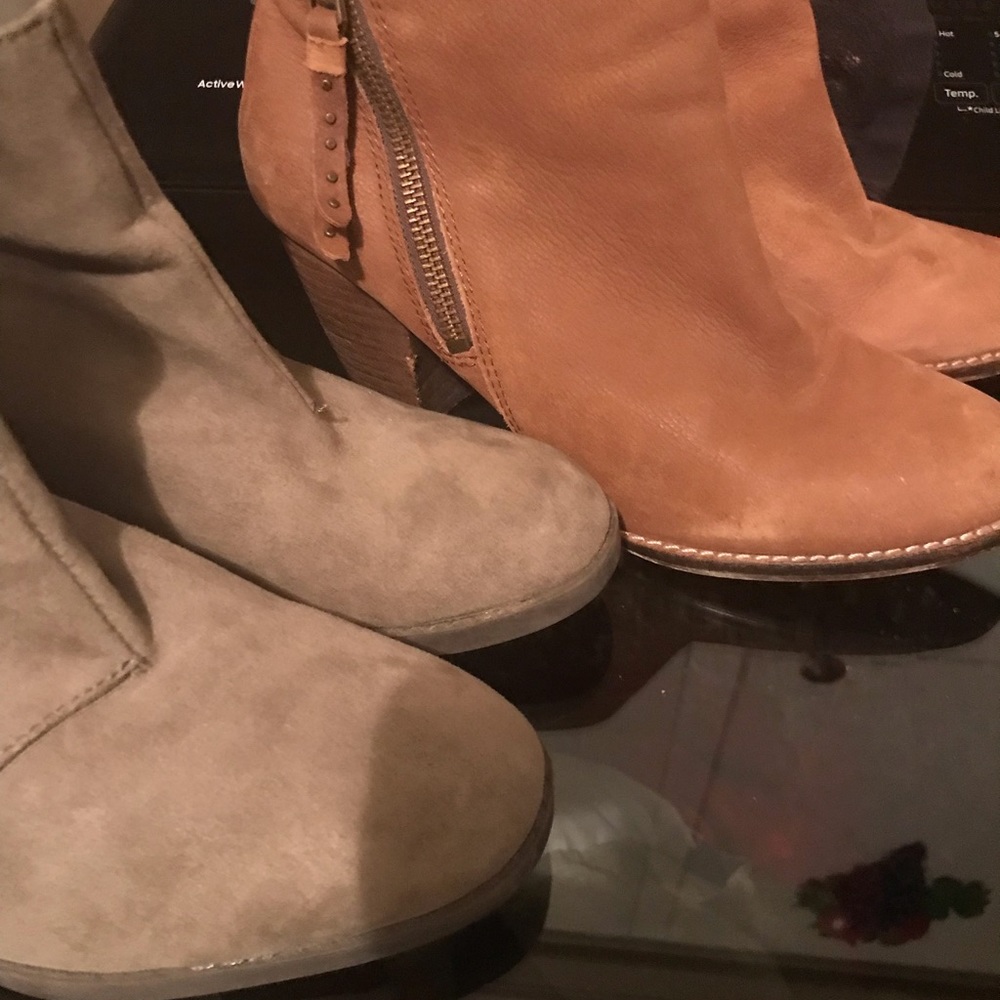 Two pair of ankle boots one is Steven madden darker color